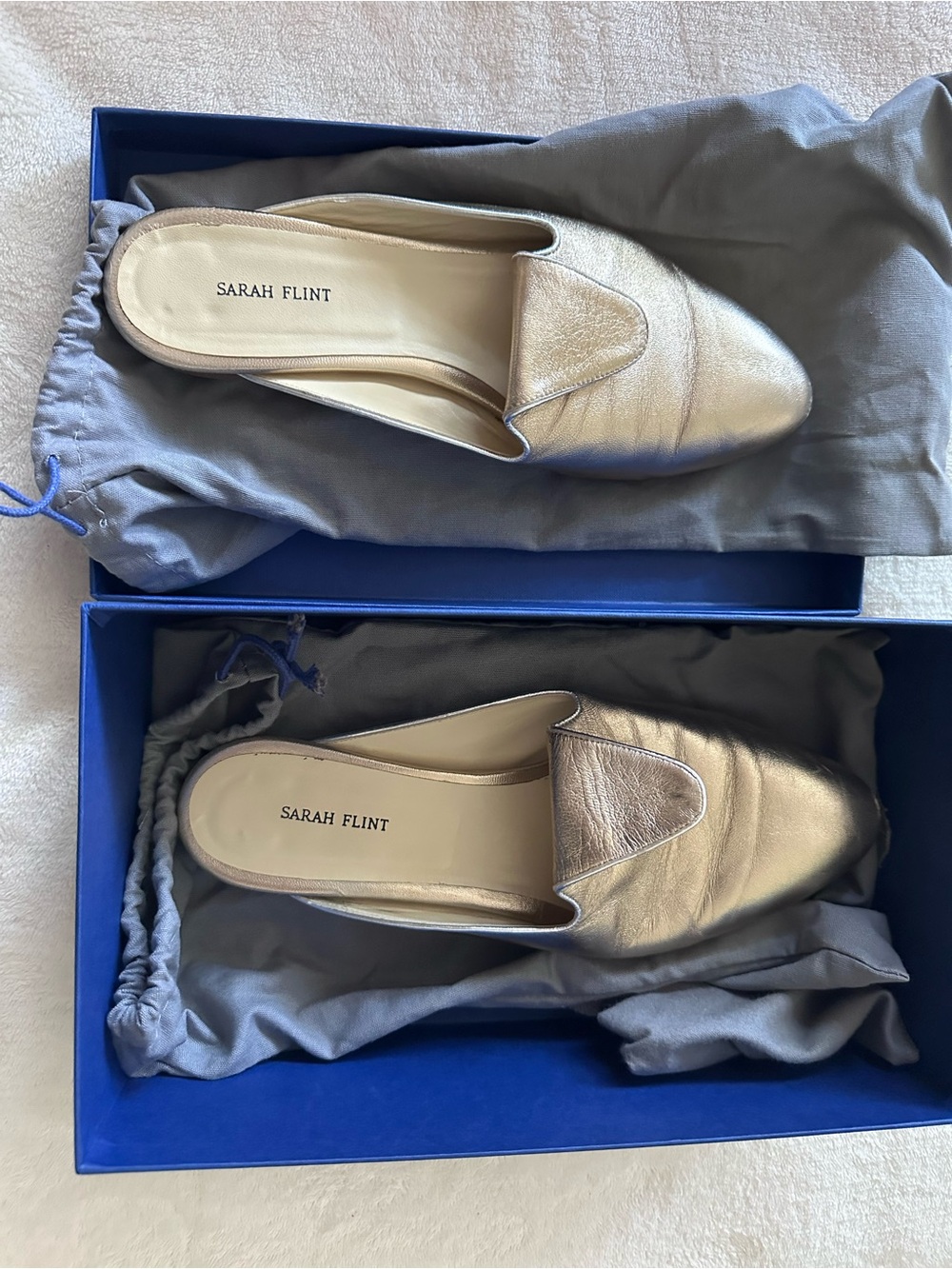 Metallic Gold Women's Slip-On Mule